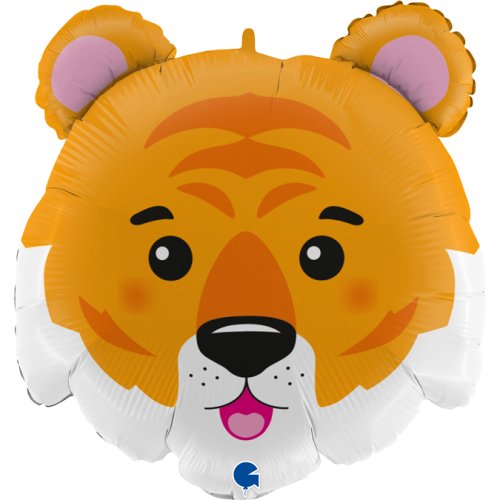 Helium INFLATED Tiger Head Shape
