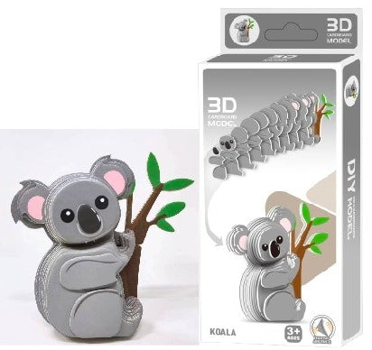 3D Koala Jigsaw Puzzle Cardboard Model
