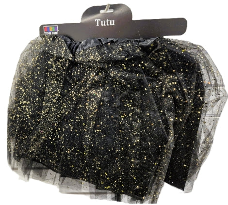 Black 40Cm Glitter 4 Layer Tutu