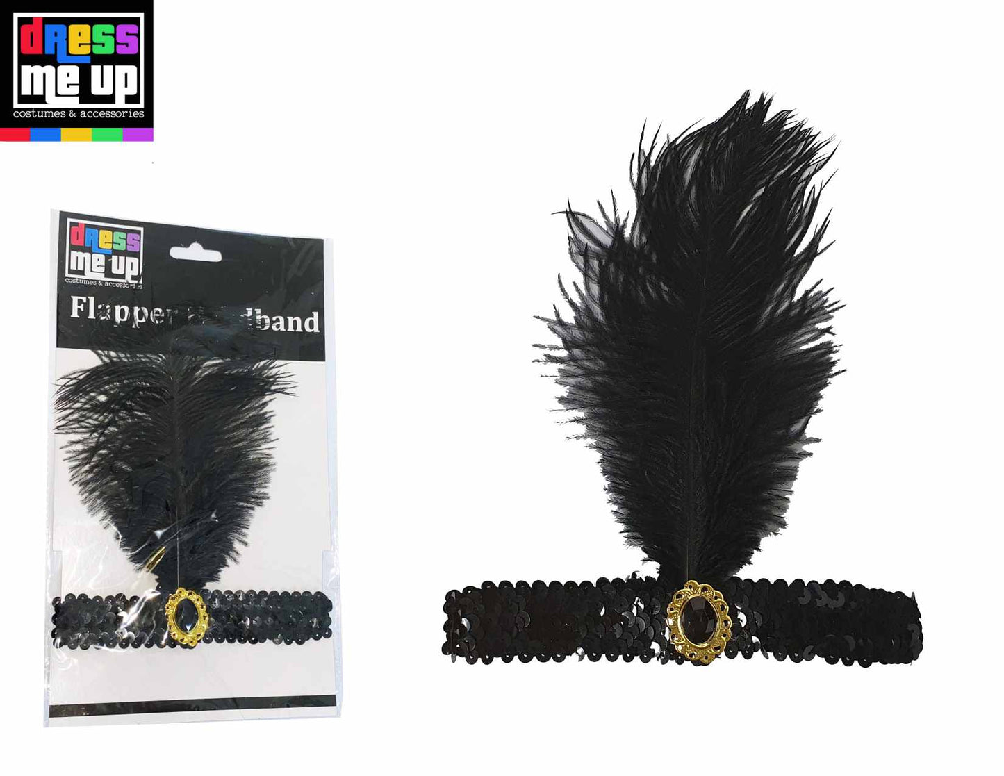 Black Flapper Headband