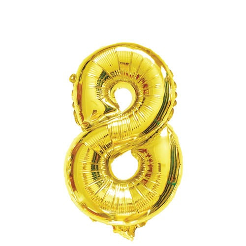 Balloon Foil 35cm Gold #8