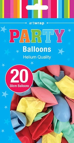 Balloons Pastel 30cm Assorted (Pack of 20)