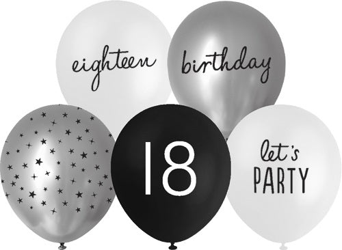 Balloons Printed 30cm #18 Assorted (Pack of 10)