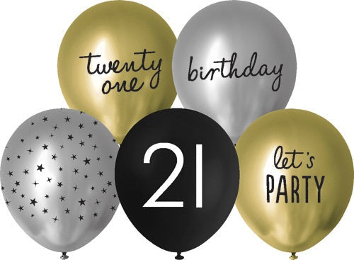 Balloons Printed 30cm #21 Assorted (Pack of 10)