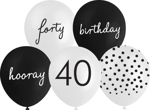 Balloons Printed 30cm #40 Assorted (Pack of 10)