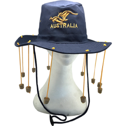 Cork Slouch Hat Cotton- Navy Color