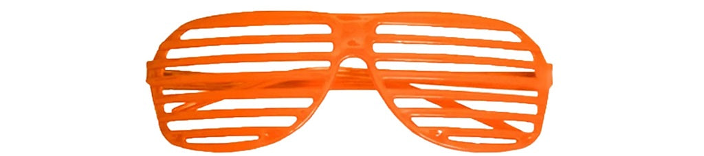 Glasses Novelty Neon Orange