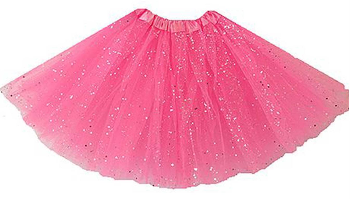 Hot Pink Glitter 4 Layer Tutu 40Cm