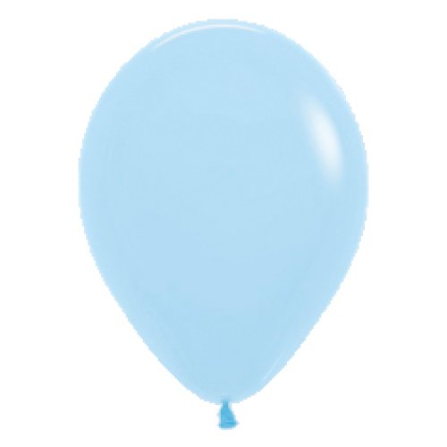 Helium INFLATED Matte Pastel Blue Latex Balloon