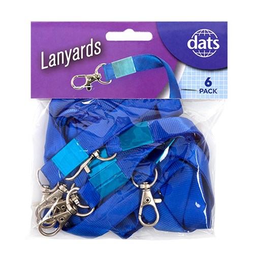 Lanyard Premium Blue 6pk