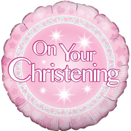 On Your Christening Pink - Round