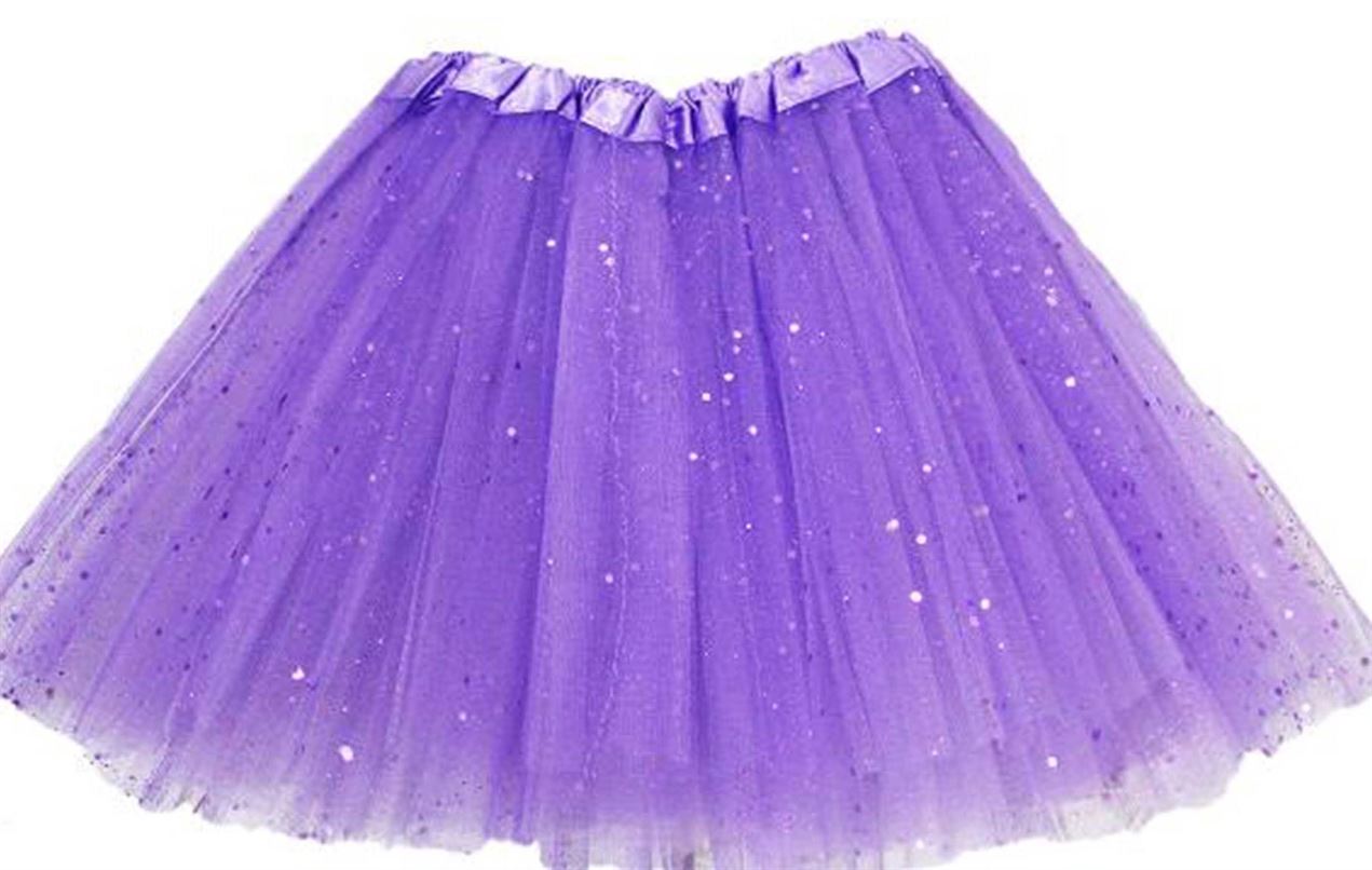 Purple 40Cm Glitter 4 Layer Tutu