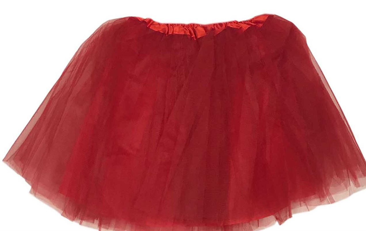 Red Lined 4 Layer Tutu 40Cm
