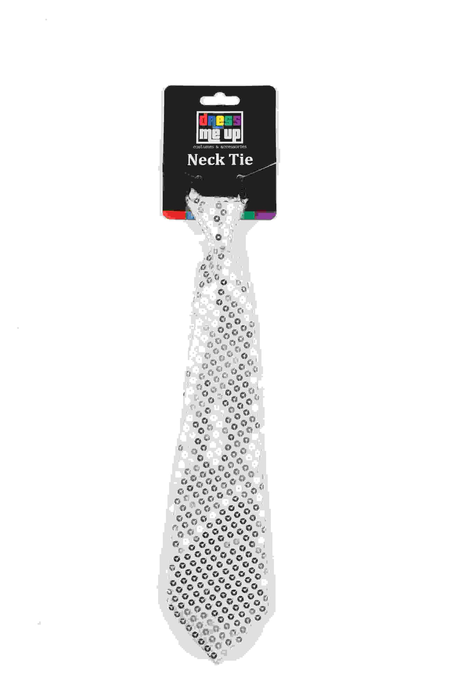 Silver Sequin Neck Tie