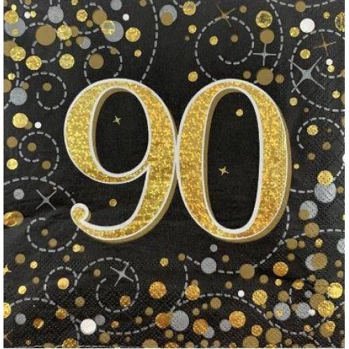 Sparkling Fizz Black Gold #90 Napkin / Serviettes