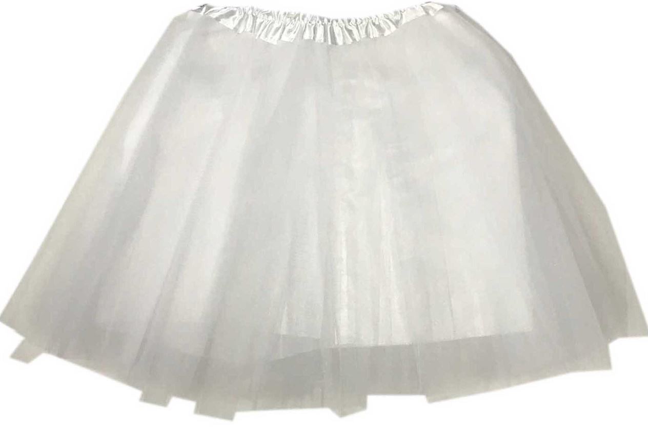 White Lined 4 Layer Tutu 40Cmu