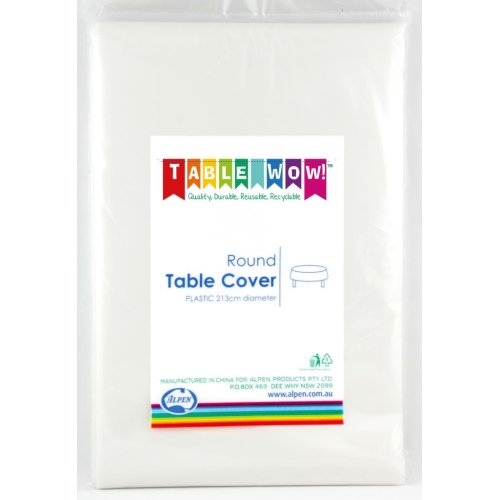 White Round Tablecover