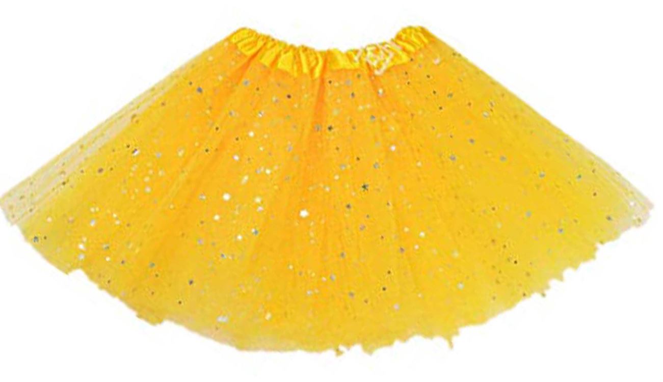 Yellow Glitter 4 Layer Tutu 40Cm