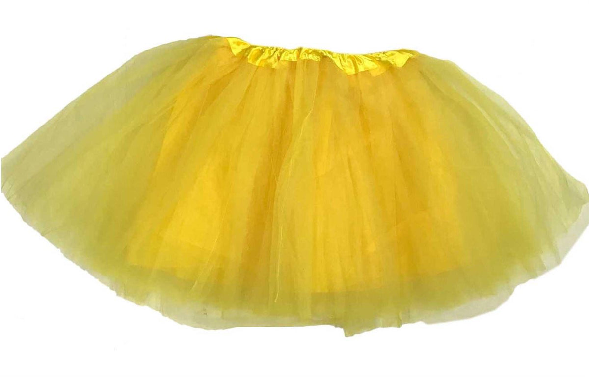 Yellow Lined 4 Layer Tutu 40Cm