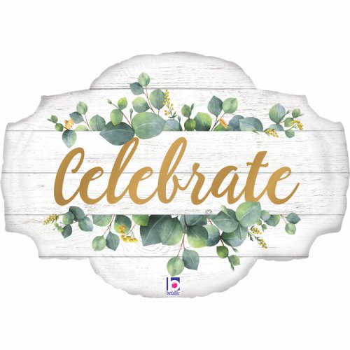 Helium INFLATED Rustic Celebrate Shape