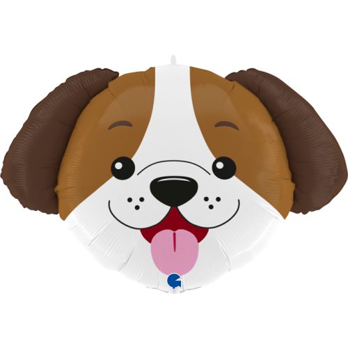 Helium INFLATED Dog Head Shape