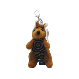 Clip on - Kangaroo with Keyring - Aboriginal Design
