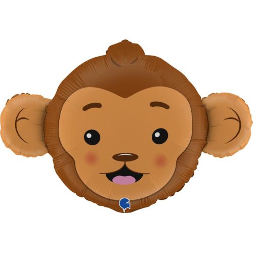 Helium INFLATED Monkey Head Shape