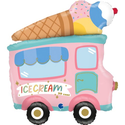 Helium INFLATED 60's Ice Cream Truck Shape