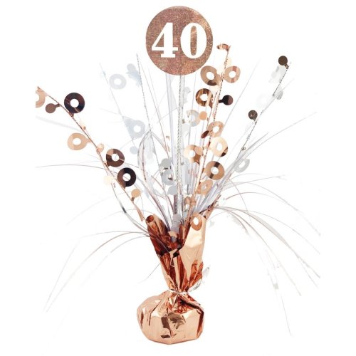 #40 Rose Gold & White Centrepiece Weight