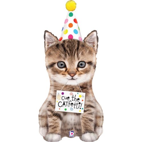 Helium INFLATED Cue The Catfetti Cat Shape