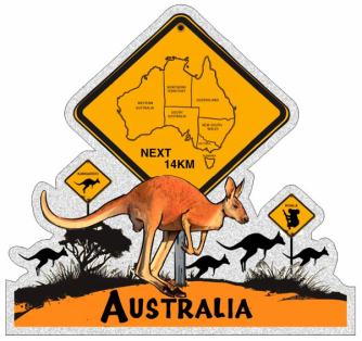 Refrigerator magnet- Road Sign