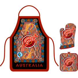 Apron, Glove & Mit Set - Aboriginal