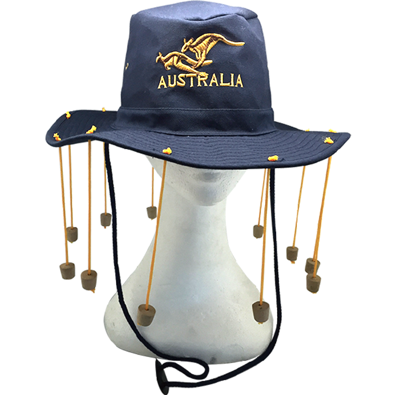 Australian Souvenir Cork Slouch Hat Cotton - Navy Color