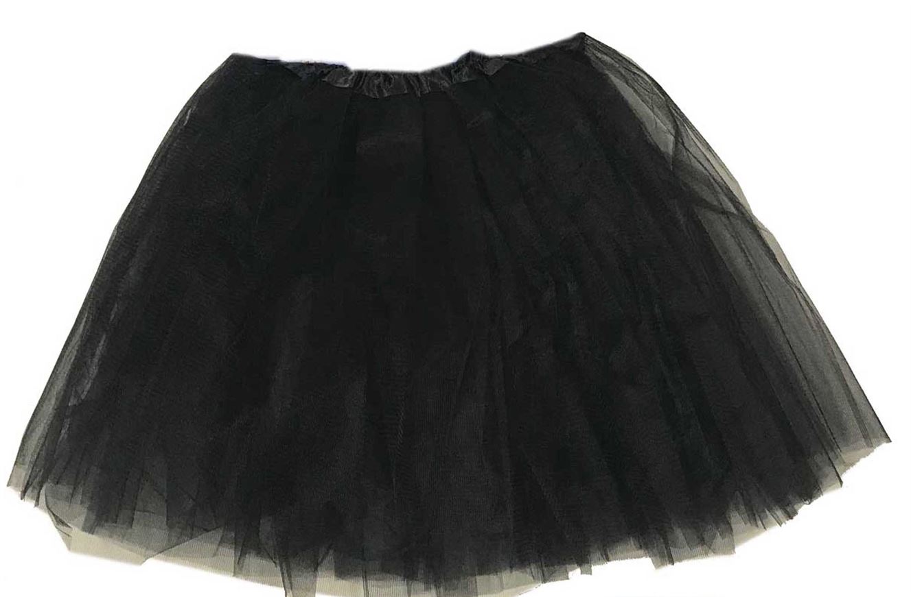 Black Lined 4 Layer Tutu 40Cm