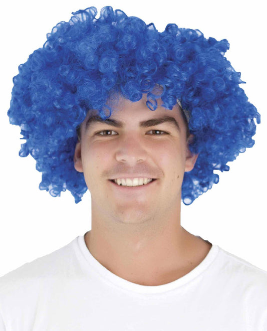 Blue Deluxe Jumbo Afro Wig