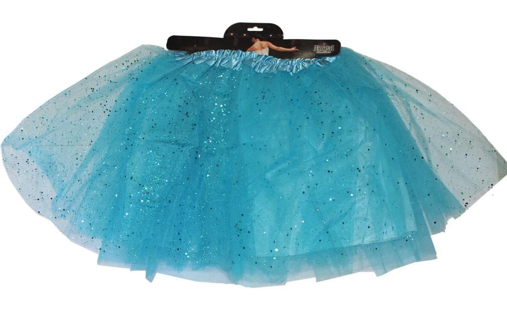 Bright Blue Glitter 4 Layer Tutu 40Cm