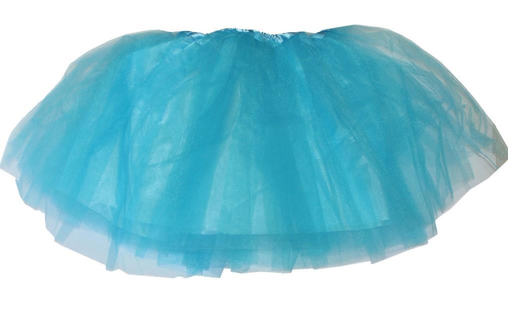 Bright Blue Lined 4 Layer Tutu 40Cm