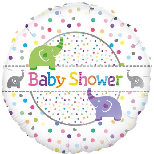 Baby Shower Elephants - Round