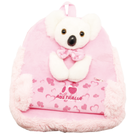 Backpack with pocket - Koala Pink