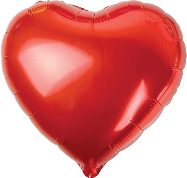 Balloons Foil 45cm Heart Red