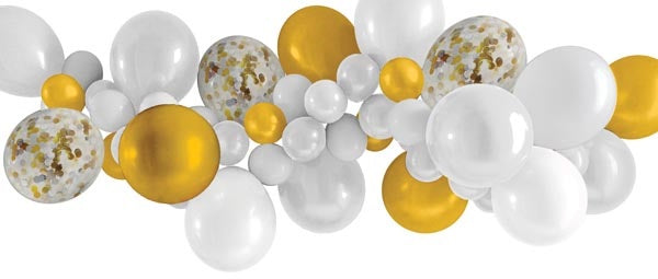 Balloons Garland 40Pk White Gold