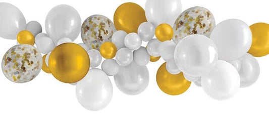 Balloons Garland 40Pk White Gold