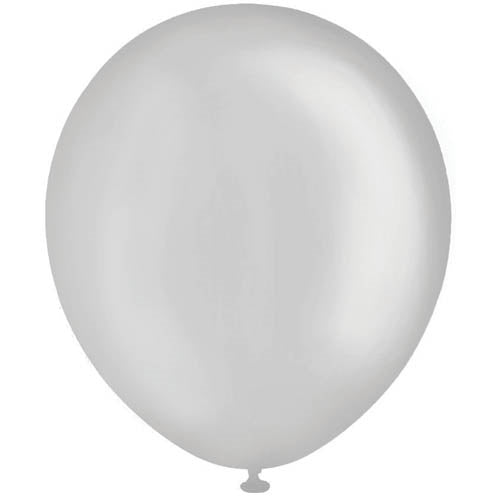 Balloons Metallic 25cm Silver (Pack of 20)