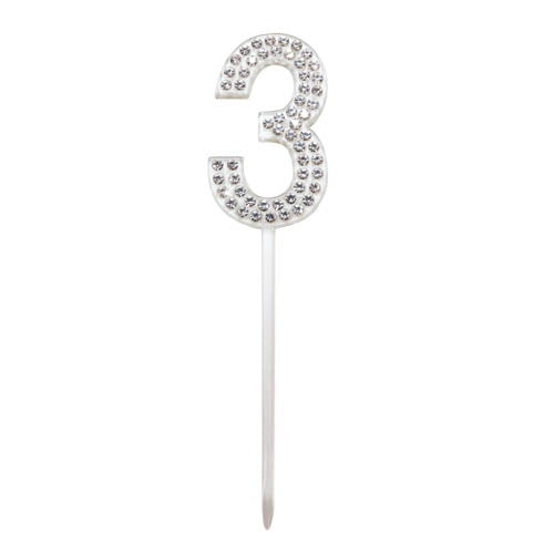 Cake Topper Diamante Num #3