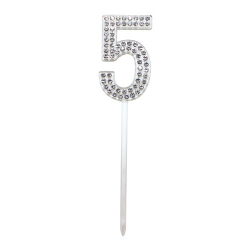 Cake Topper Diamante Num #5