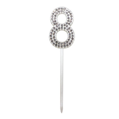 Cake Topper Diamante Num #8