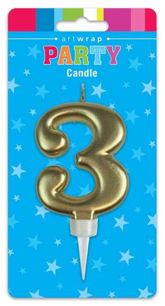 Candle Gold Num #3