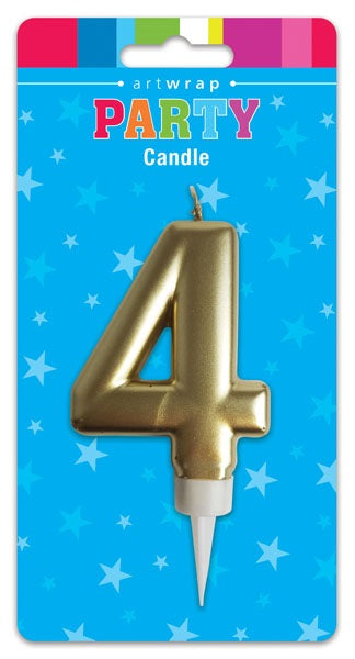 Candle Gold Num #4