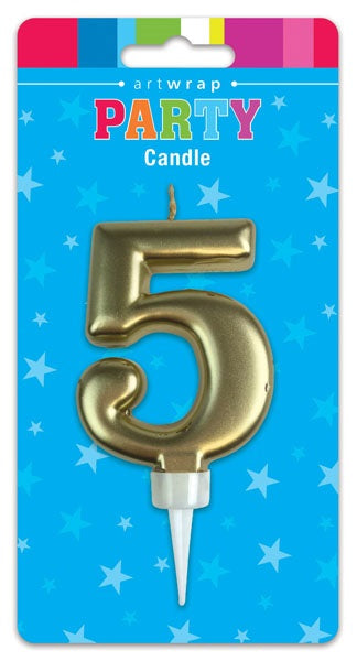 Candle Gold Num #5