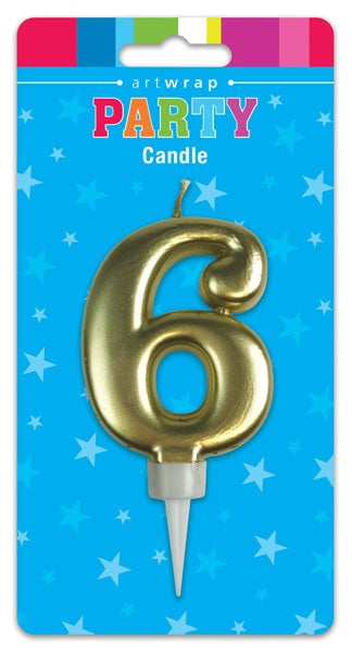 Candle Gold Num #6
